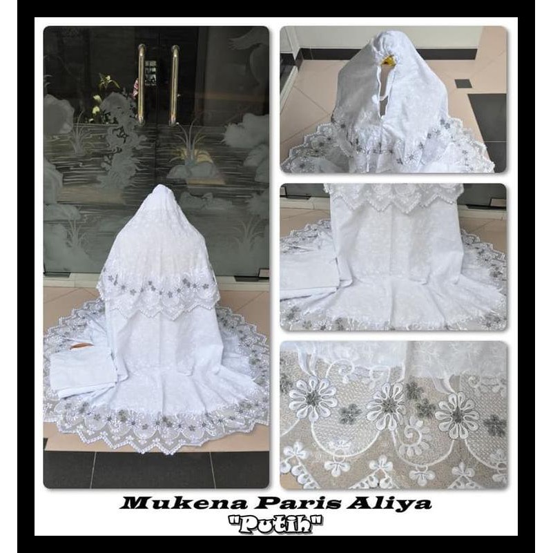 MUKENA KATUN PARIS ALIYA PUTIH