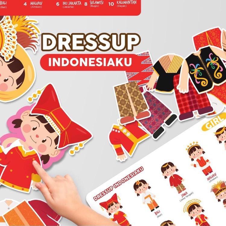 〖DISCOUNT〗 Mainan Bongkar Pasang BP Magnet Pretend play paper doll Adat Indonesia