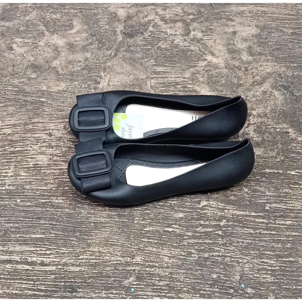 Balance 838-1/septu jelly wanita sepatu karet perempuan terbaru ori produk impor-HITAM FVL