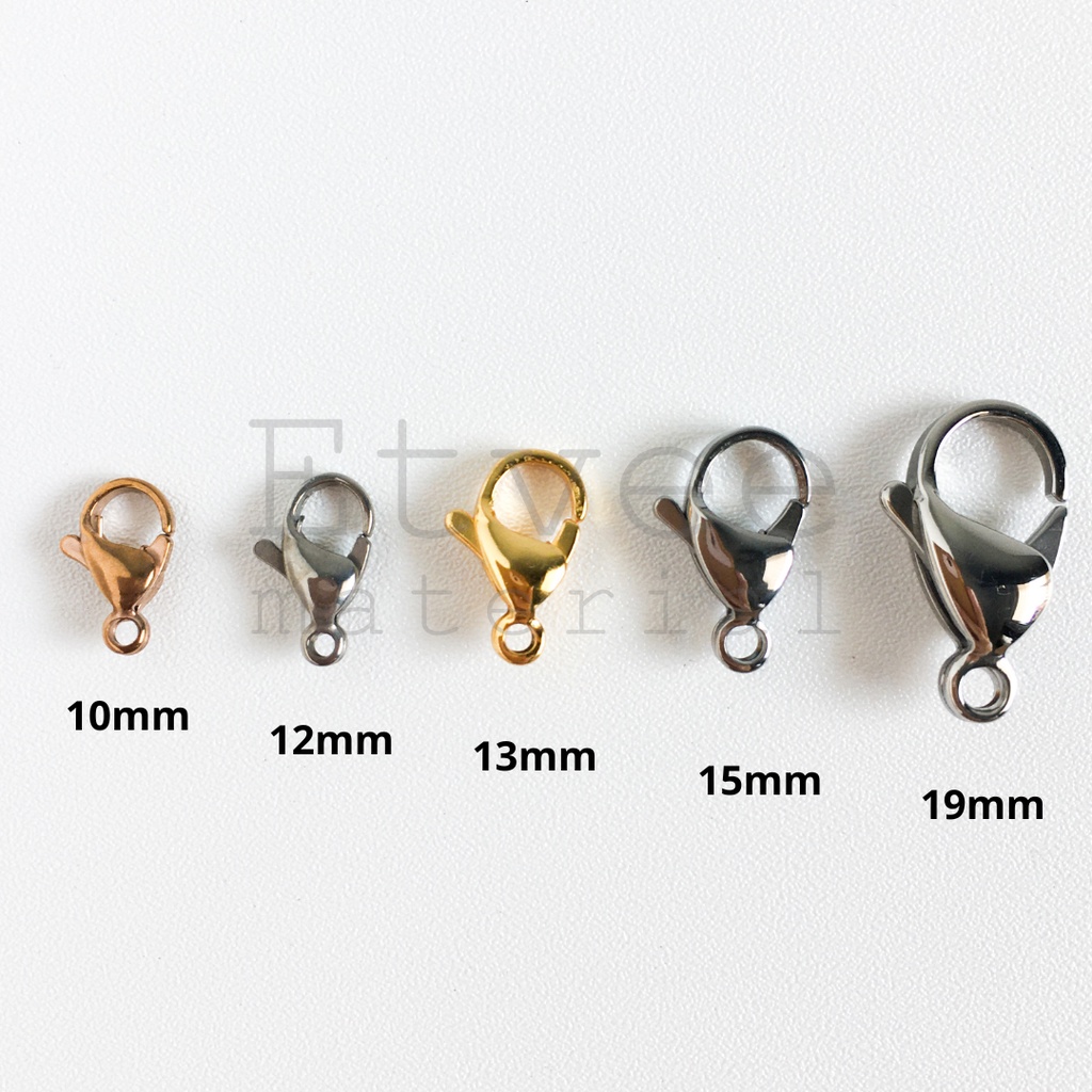L55 kokot udang lobster clasp stainless steel