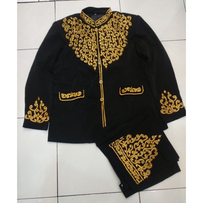 BAJU PENGANTIN ACEH PRIA BORDIR+PAYET/BAJU LINTO ACEH PAYET