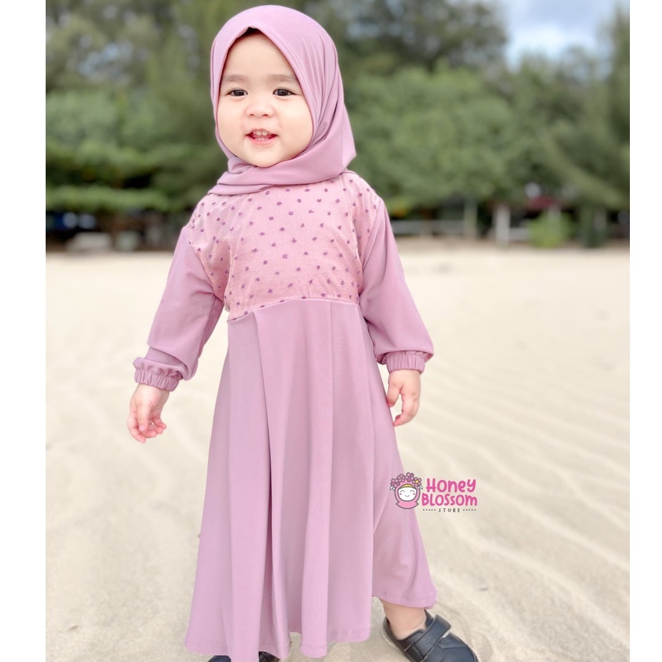 HONEYBLOSSOM gamis bayi perempuan 0 6 bulan alesha / gamis bayi tile organza