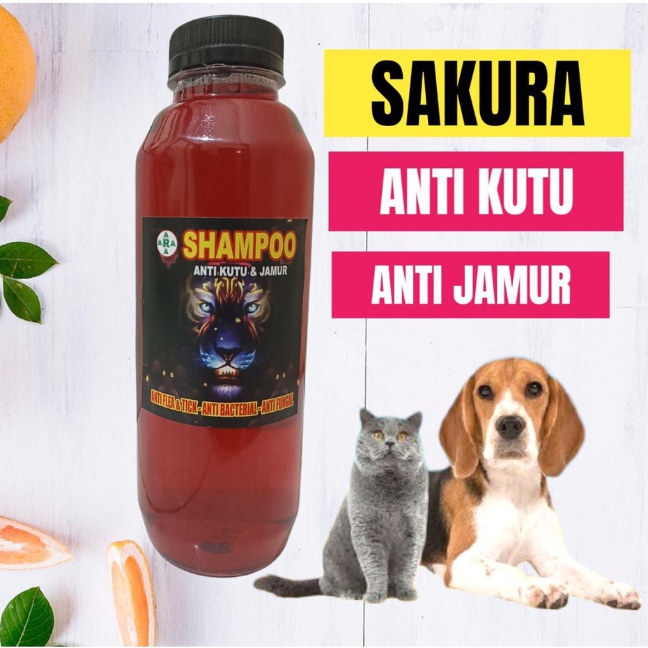 Sampo Kucing Anjing 200 ml anti kutu jamur dan melebatkan bulu