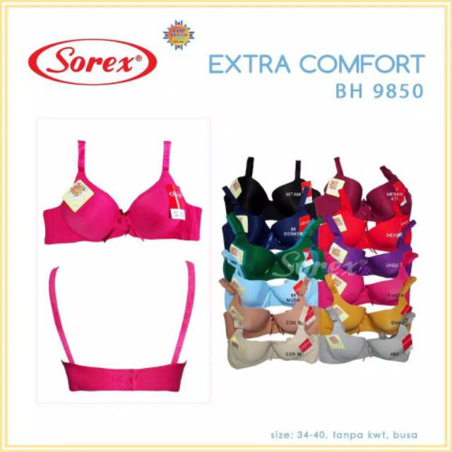 SOREX Bra Extra Comfort 9850 Busa Tipis Tanpa Kawat