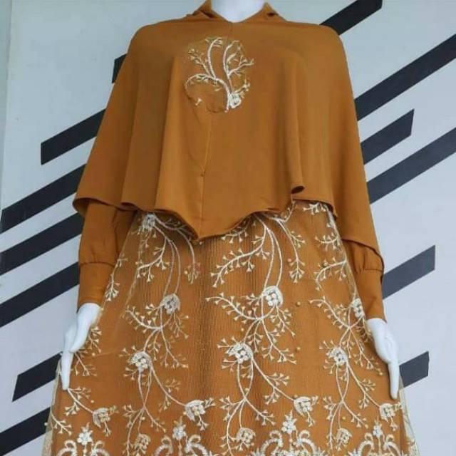 Gamis Brokat set Hijab
