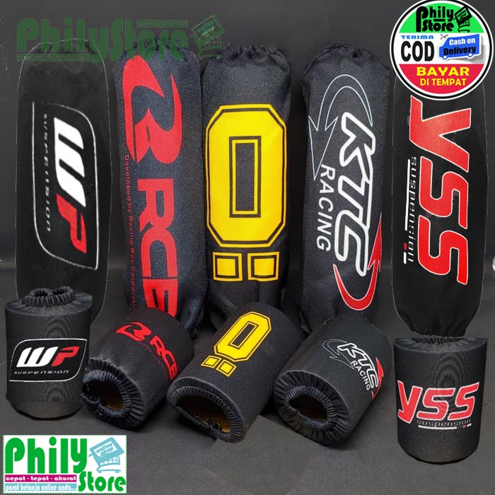 HARGA SEPAKET sarung tabung + sarung shockbreaker cover shock ohlins. showa. yss. ktc wp kwalitas ok