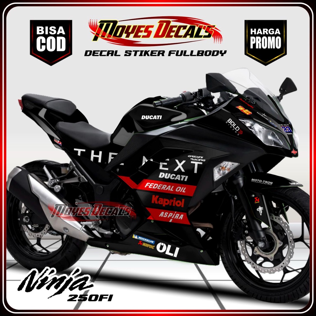 Decal Sticker Ninja 250 FI - Model THE NEXT Series GP 2022