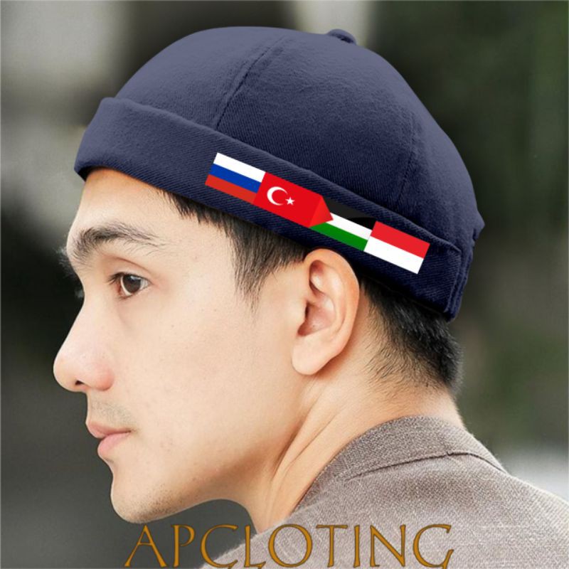 TOPI MIKIHAT PECI GAUL DISTRO-INDONESIA PALESTINE TURKEY RUSSIA TOPI PECI MUSLIM