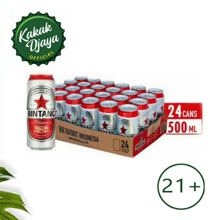 Bir Bintang Pilsener can 500 ml Beer bintang kaleng  Bintang can 500ml Bintang pilsener can