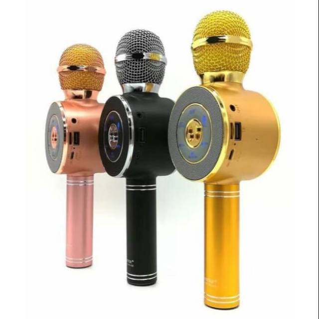 Mic ws668 disco light karaoke bluetooth