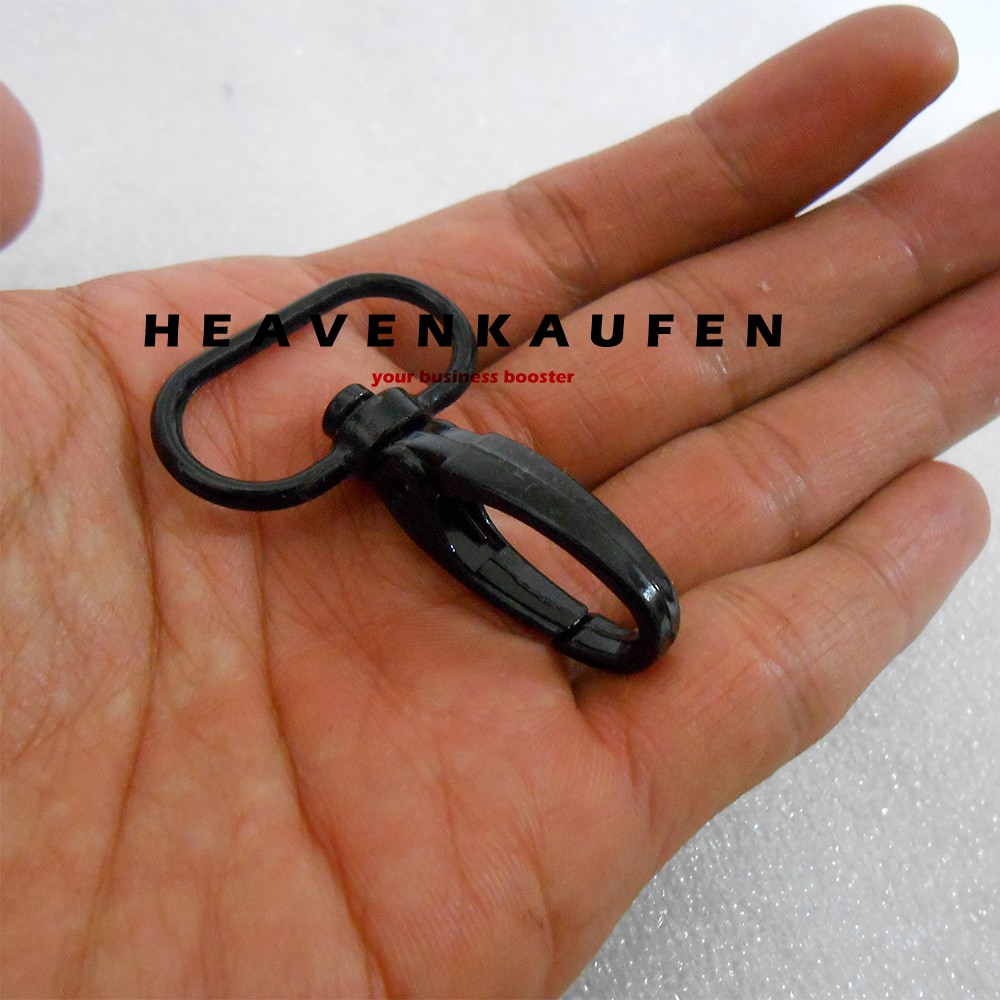 Kait Pengait Kaitan Gantungan Hook Tas 2.5 cm Warna Hitam Standard