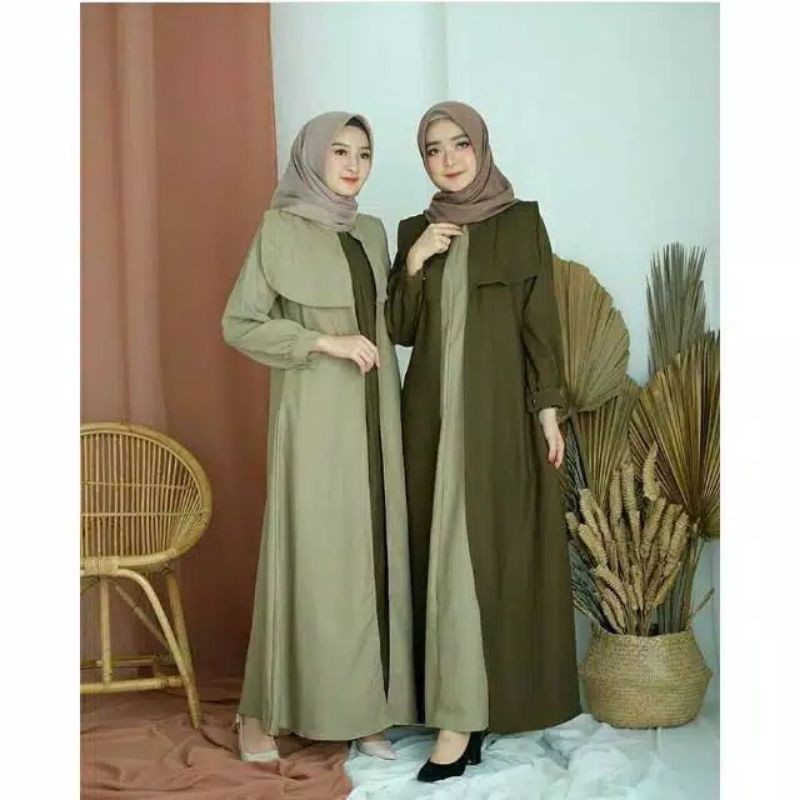 [ GARANSI TERMURAH ] Malova Dress Gamis Muslim