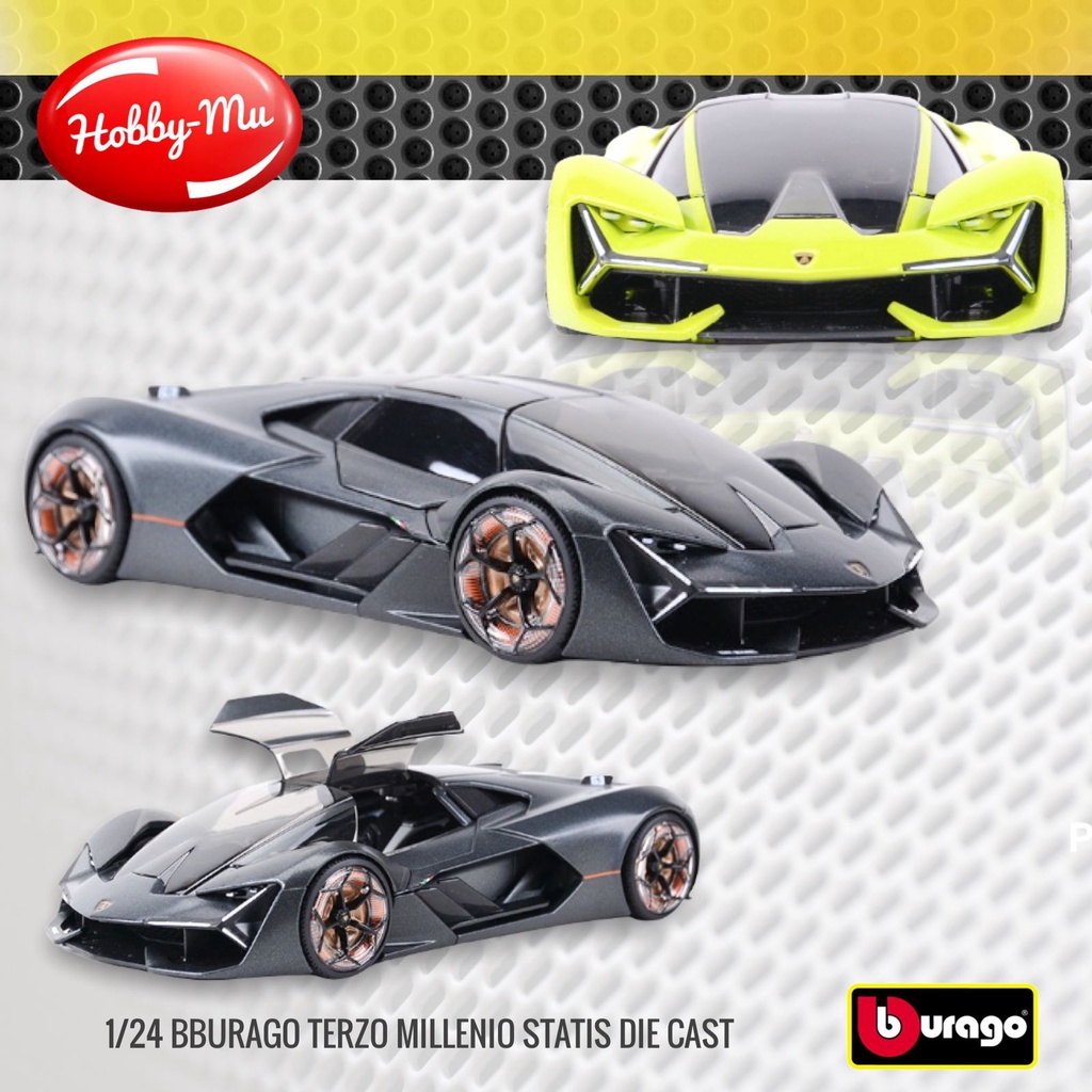 

Premium Miniatur Mobil Terzo Millennio Statis Die Cast - Bburago - Skala 1: 24