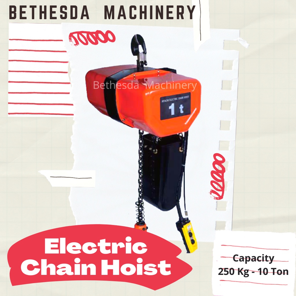 Hoist Crane Merk Hitachi 1 Ton Electric