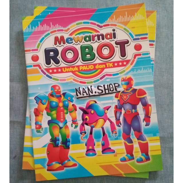 Jual Buku Mewarnai Robot Untuk PAUD Dan TK | Shopee Indonesia