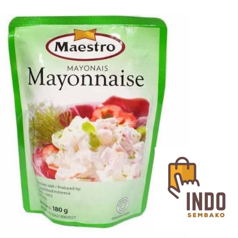 Maestro Mayonnaise 180g pouch / Saos Mayo 180g / Mayones Mayonais 180 gram pouch