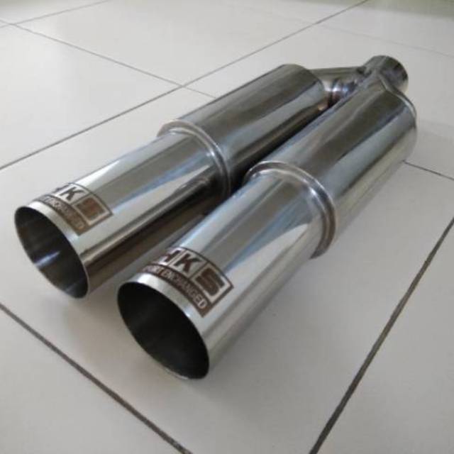 Knalpot mobil Hks cabang panjang polos