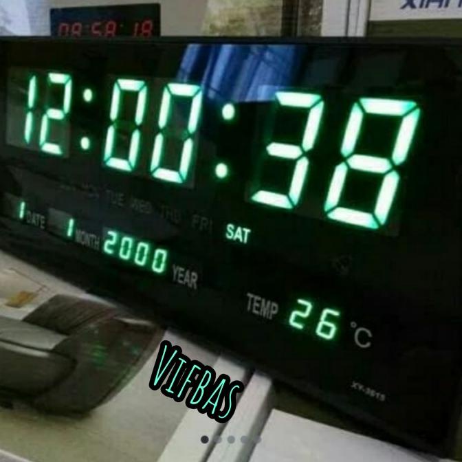 Jam LED Digital Dinding Masjid Masjid Temperatur Udara XY 3615 tersedia stok
