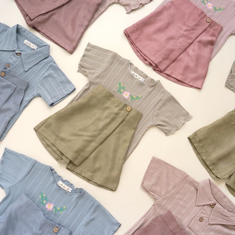 Setelan Couple adik - kakak / Setelan couple anak cewek - cowok / Setelan rok anak Balita / Setelan 