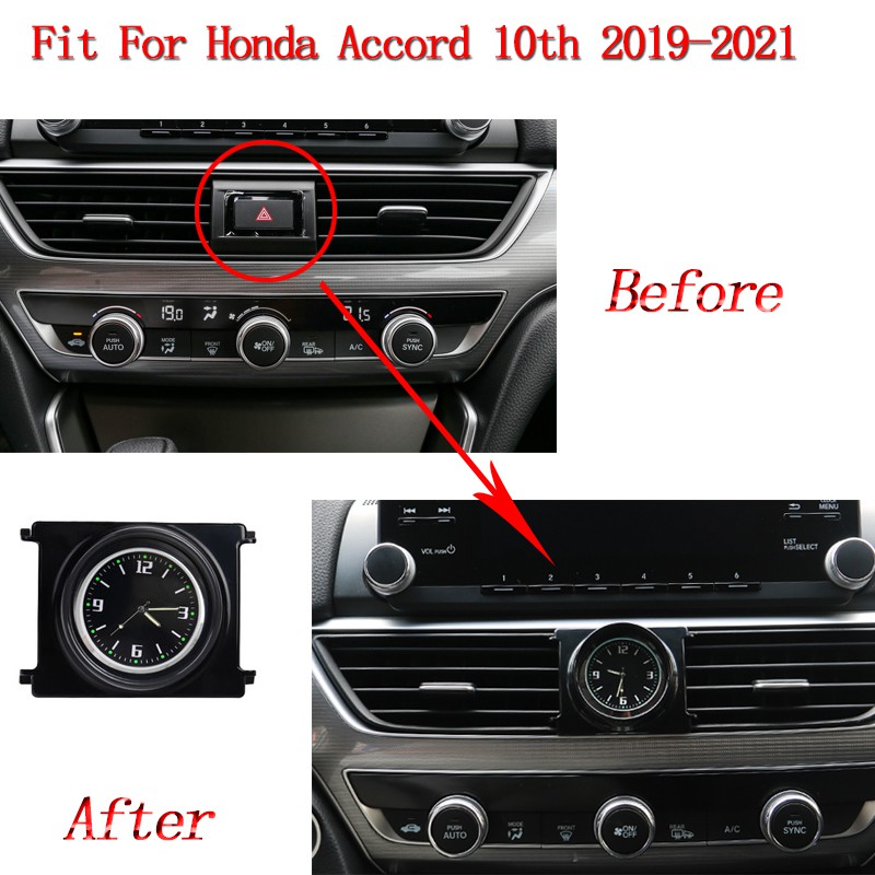 Jam Alarm Interior Mobil Untuk Honda Accord 10th 2019-2021 / Accord G10