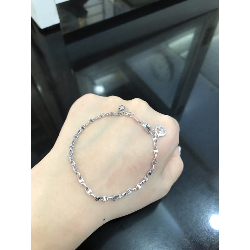 Gelang rantai emas putih kadar 375