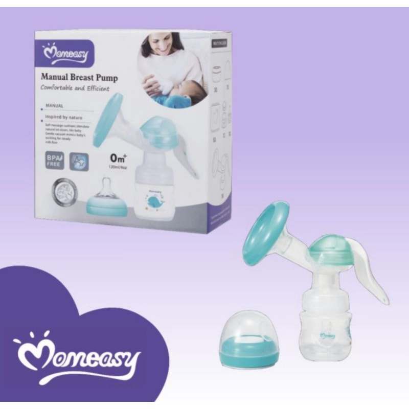 Momeasy Manual Breast Pump With Natural Bottle / Pompa Asi Momeasy dengan Botol Susu Natural