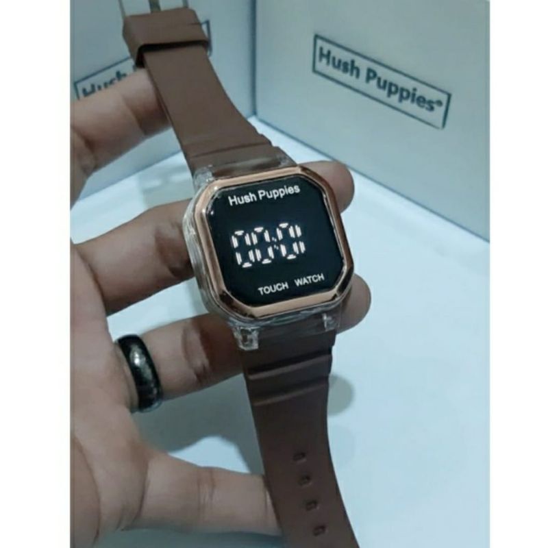 Bisa Cod ✓ Jam Tangan Wanita Jam Tangan Digital Touchscreen Jam Tangan Hushpuppies Rubber