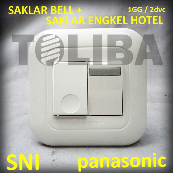 saklar bell + saklar engkel hotel ib panasonic/saklar bel saklar panasonic tanam tembok 2 saklar sni