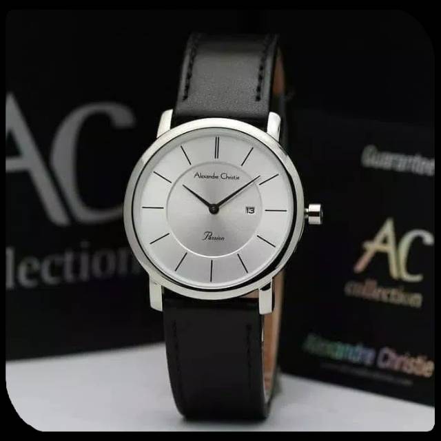 Jam Tangan Wanita Alexandre Christie Original HitamSilver ac8589