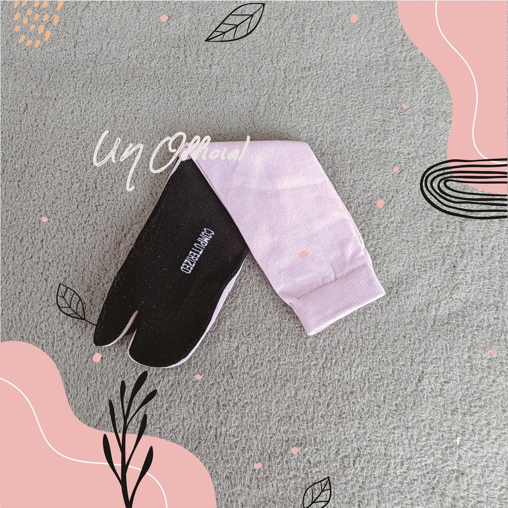 Kaos Kaki Jempol Wanita Muslimah / Muslim Telapak Hitam Panjang - Polos Premium-Lavender