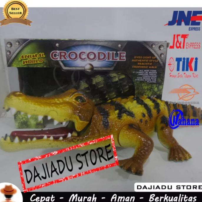 

14.84Ftgrdujh- Mainan Hewan Buaya Crocodile Animal World -Toko-Boneka.