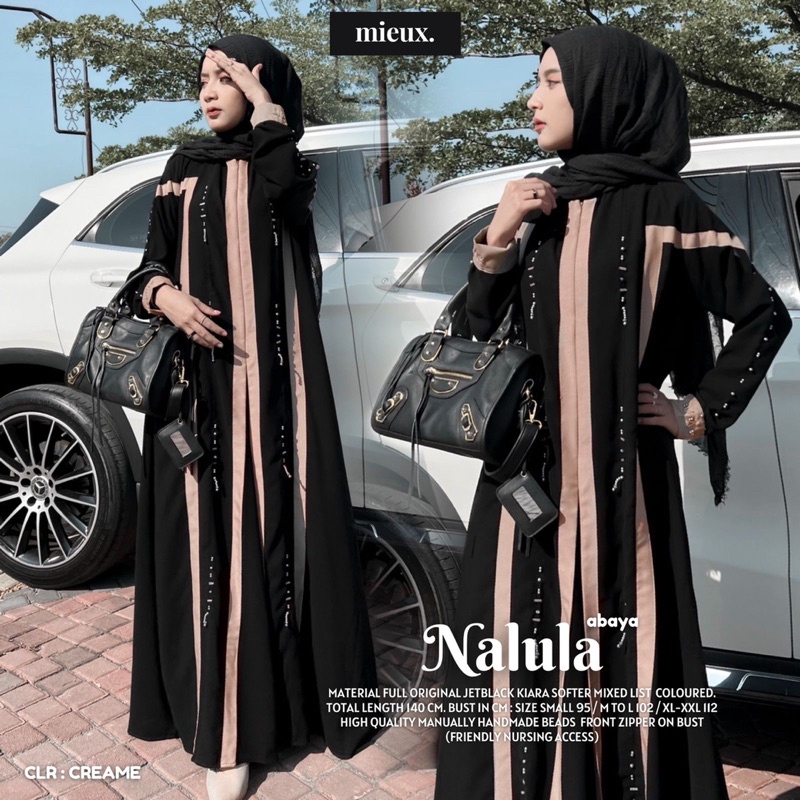 NALULA DRES ABAYA turkey original mieux jetblack