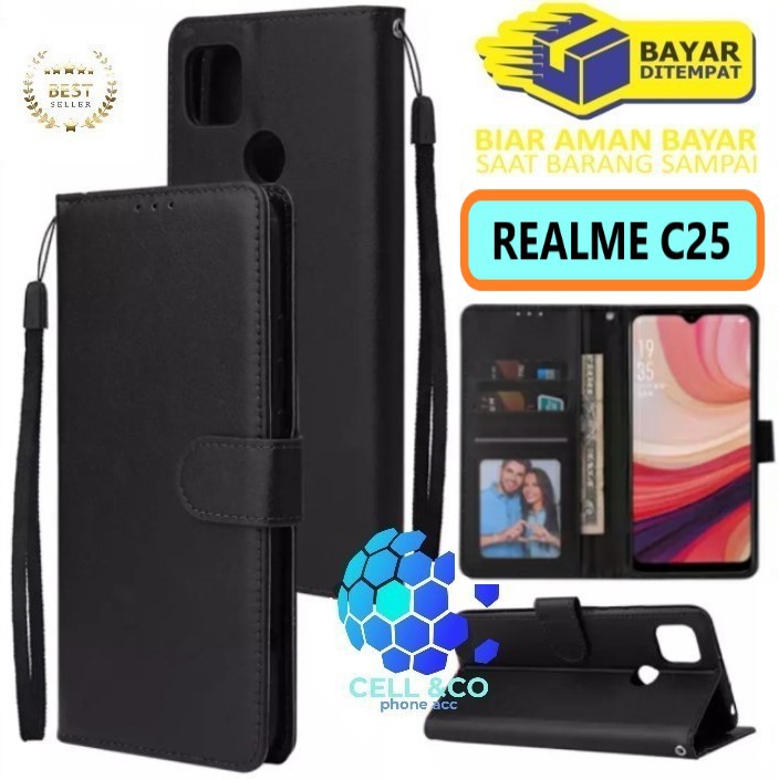 Flip cover REALME C25 Flip case buka tutup kesing hp casing flip case leather wallet