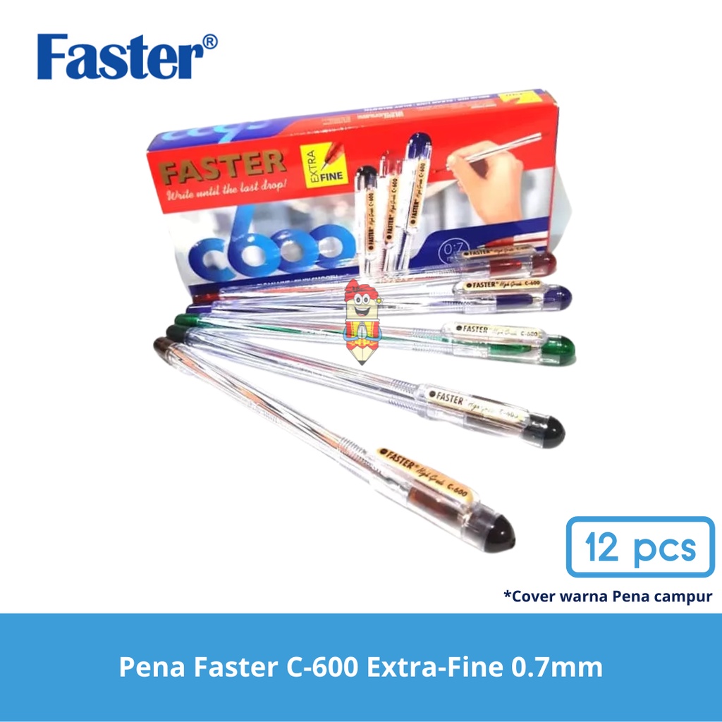 

Pena / pulpen Faster C-600 Extra-fine 0.7mm 1 lusin /12 pcs