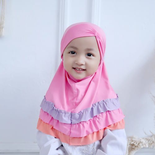 Jilbab Anak Bayi Balita Gotik Pelangi Usia 0-3 Tahun Bahan Jersey Terbaru Termurah / Alody's Collection