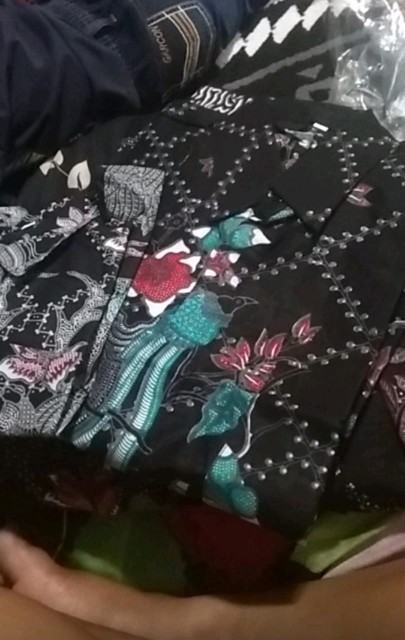 Maura Couple Baju Batik Couple Keluarga Modern Sania Ruffle Ori Ndoro Jowi Dnt Motif Jaring