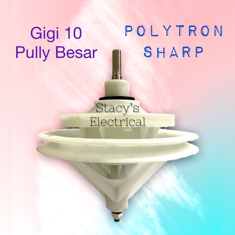 GEARBOX MESIN CUCI POLYTRON GIGI 10 PULLY BESAR DAN KECIL