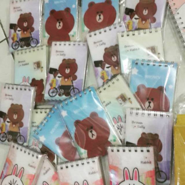 

MINI NOTE BOOKS MERCHANDISE BUKU L1N3 FRIEND BONEKA BROWN