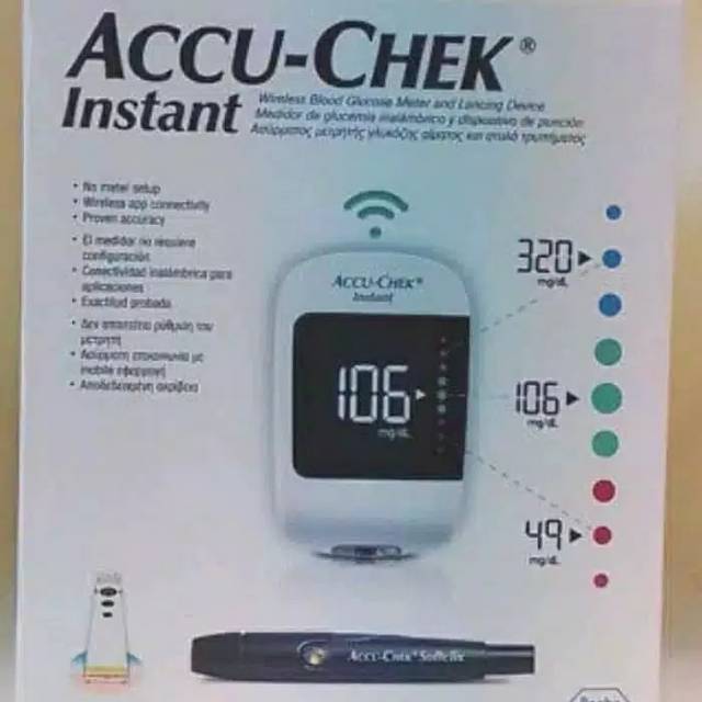 ACCU CHEK INSTAN ALAT TEST GULA DARAH BONUS 25 STRIP