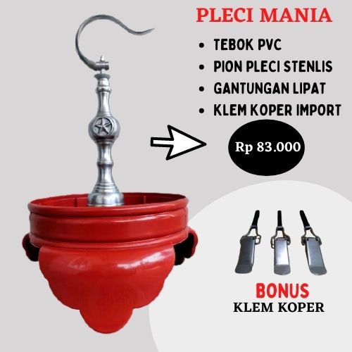 TEBOK PLECI PVC FULLSET GANTUNGAN LIPAT PION PLECI STENLIS KLEM KOPER TERMURAH TEBOK SANGKAR PLECI