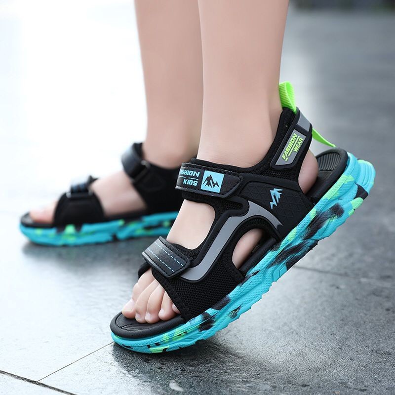 Sepatu Sendal Anak Laki-Laki Nyaman Trendy Motif Anti Slip Berkualitas Lebaran Ready Stock Kids Kart