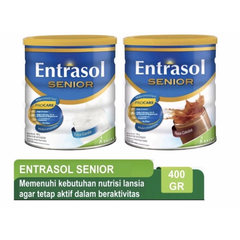 Entrasol senior 400 gram ( susu nutrisi lengkap lansia )