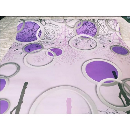 Wallpaper Motif Polkadot Ungu 1 roll