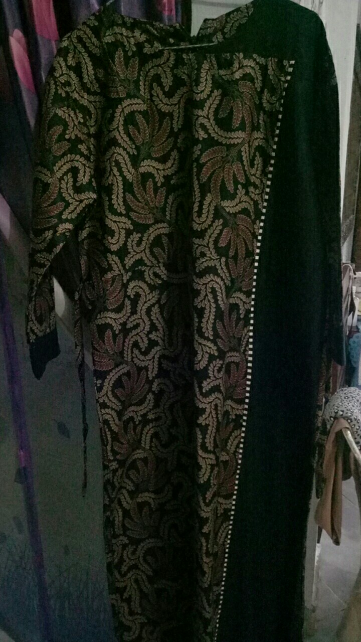 Ms Gamis Batik Sriwedari Maxi Jumbo Xxl Ld 110c. Resleting Belakang Katun Sogan
