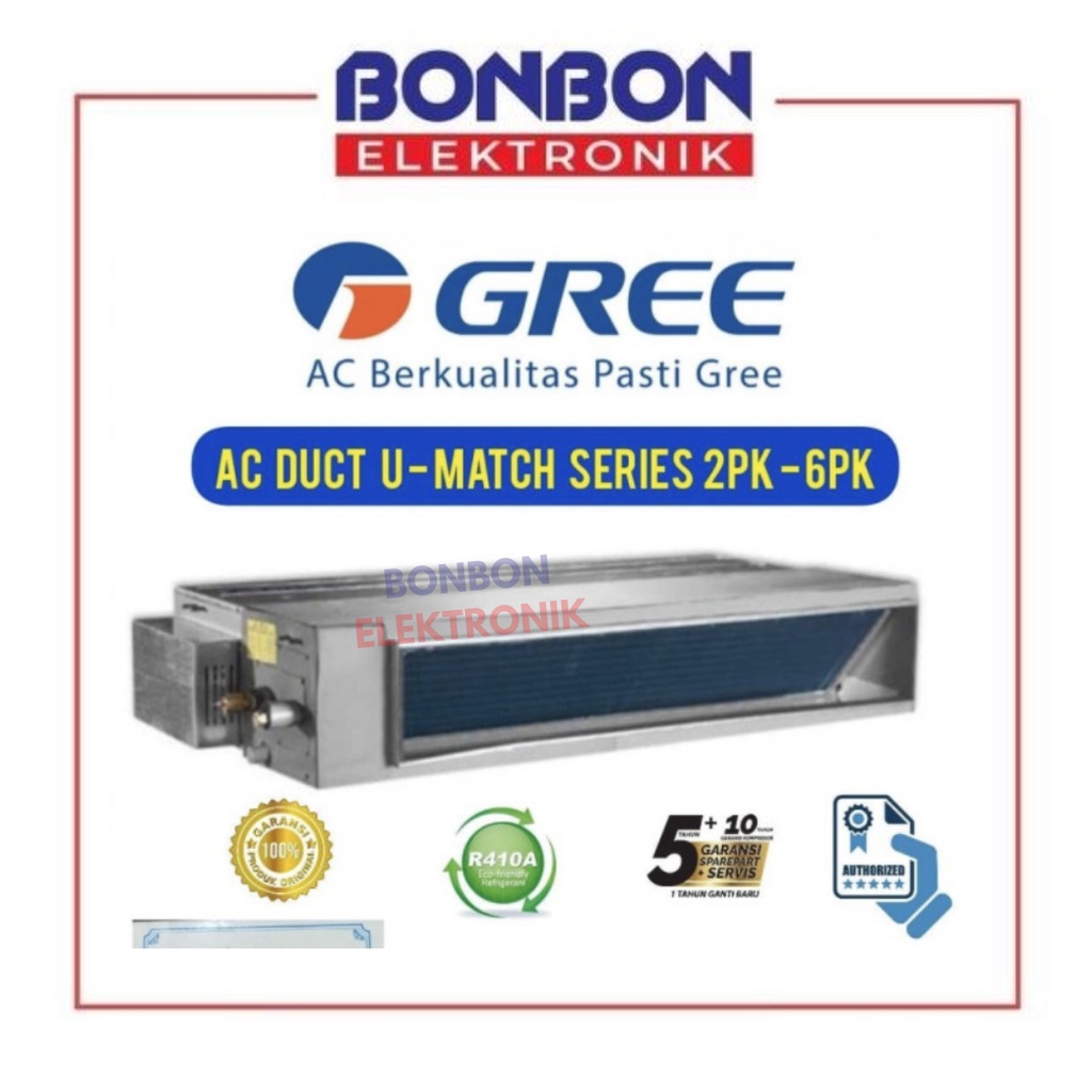 GREE AC Duct Type 1PK GU26PS/A-K / 1 PK U-Match Series Ducted