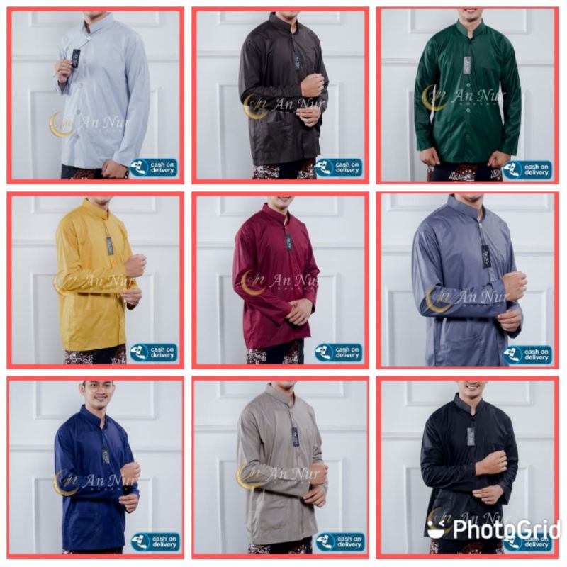 BAJU KOKO AN NUR MODEL AMMU LENGAN PANJANG JUMBO XXL