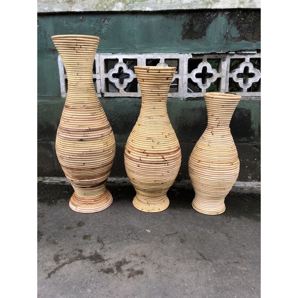 Vas Guci Rotan Bunga Kering