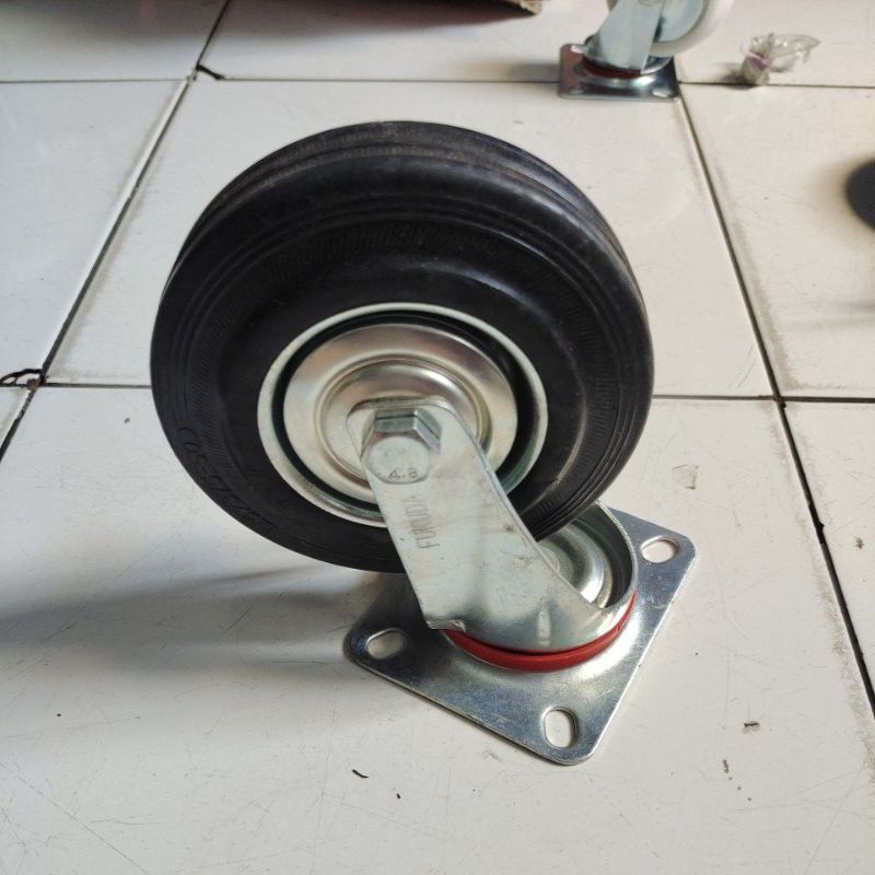 roda troly 5&quot; hidup / roda karet 5&quot; hidup / roda Caster 5&quot; hidup