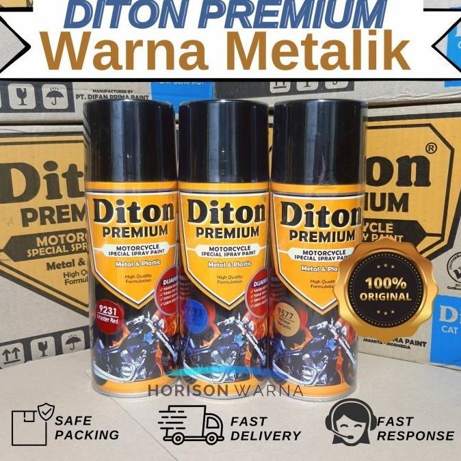 Pilox DITON PREMIUM Metalik - Sparkling Gold Merah Doff Red Candy
