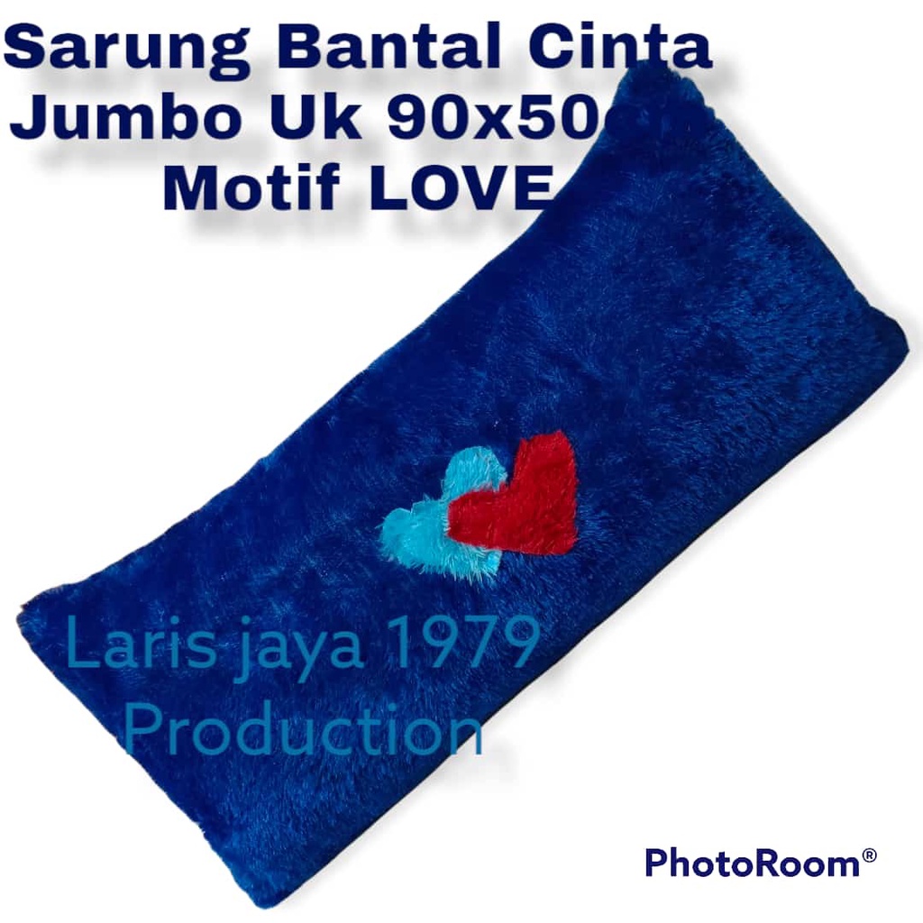 Sarung bantal cinta jumbo bulu rasfur ukuran 90 x 50